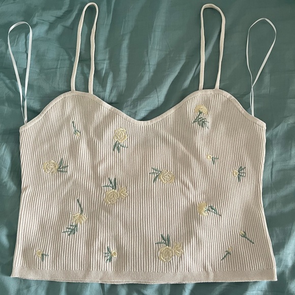 Camisole blanche fleurie - Picture 1 of 3